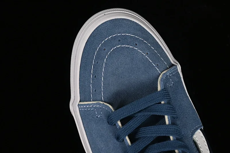 All categories Vans Vans series Vans Mid Vans Sk8-Mid Reissue 83 high-end branch blue stitching suede casual retro skateboard shoes VN000CQQDWR